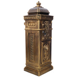 Mailbox Residential The Court Large-Capacity Letter Box Garden Floor Safety Outdoor Rainproof Postbox Statue--Copper