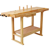 55-Inch Wood Workbench para sa Garage Workshop at Home--Natural