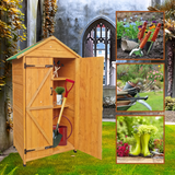 68.50"X 22.83"X 40.35" Wooden Shed Natural para sa Backyard Garden na Malaking Spire Tool Storage