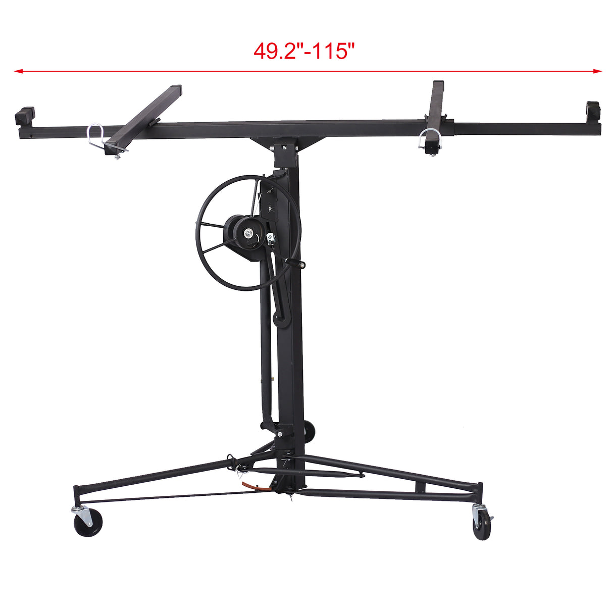 11' Lift Drywall Panel Hoist Jack Lifter Black