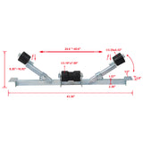 Soporte inferior para remolque de barco con rodillos de quilla, capacidad de 2204 libras
