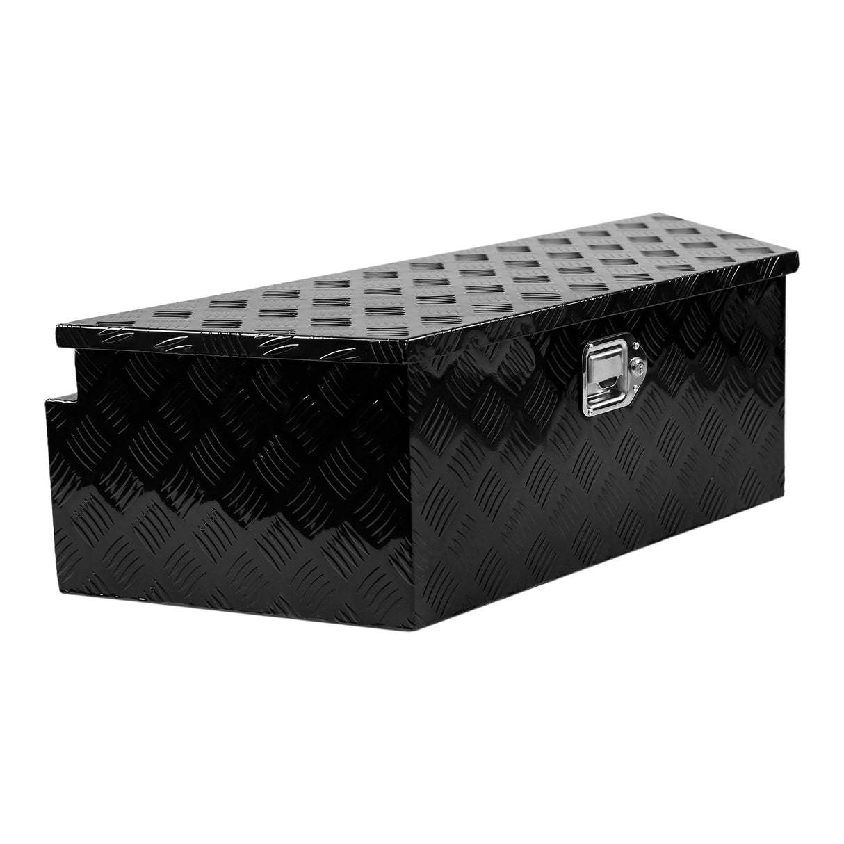 39 Inch Aluminum Utility Trailer Tongue Tool Box 5 Bar Tread Waterproof Sa Ilalim ng Imbakan ng Truck para sa Pick Up Bed RV ATV na may Lock & Keys 38.8"x16.5"x12"