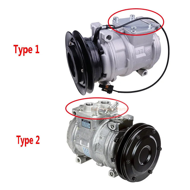 10PA17C A/C Compressor RE64024 Angkop para sa John Deere Tractor 5055E 5065E 5075E 5200 5210 5220 5310 5320N 5400 5500