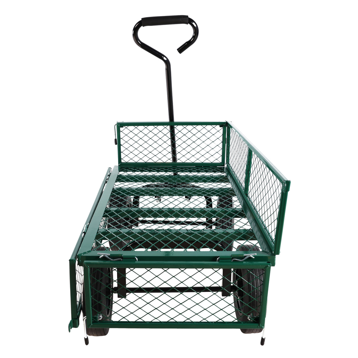 Solid Wheels Tools Cart Wagon Garden Trucks Transport Firewood Green