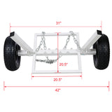 ATV Log Skidding Arch and Holder 1,000-Lb. Capacity 24in Dia. Cream White