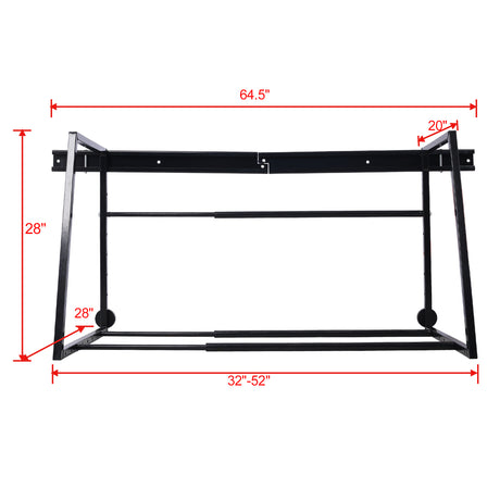 Heavy Duty Adjustable Garage Capacity 400 Lbs Wall Multi-Tire Rack Storage--Black