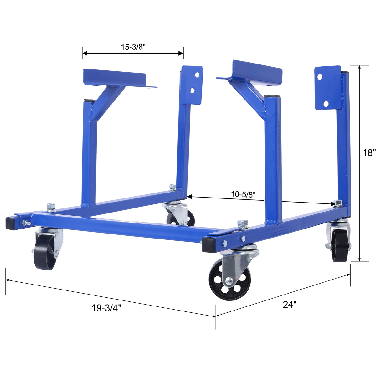 Motorhalterung mit Rädern, pulverbeschichtet, 7,6 cm, robuste Stahlkonstruktion, 1.000 Pfund Kapazität, Aufbewahrungshardware im Lieferumfang enthalten, einfache Montage (kleiner Block Ford)