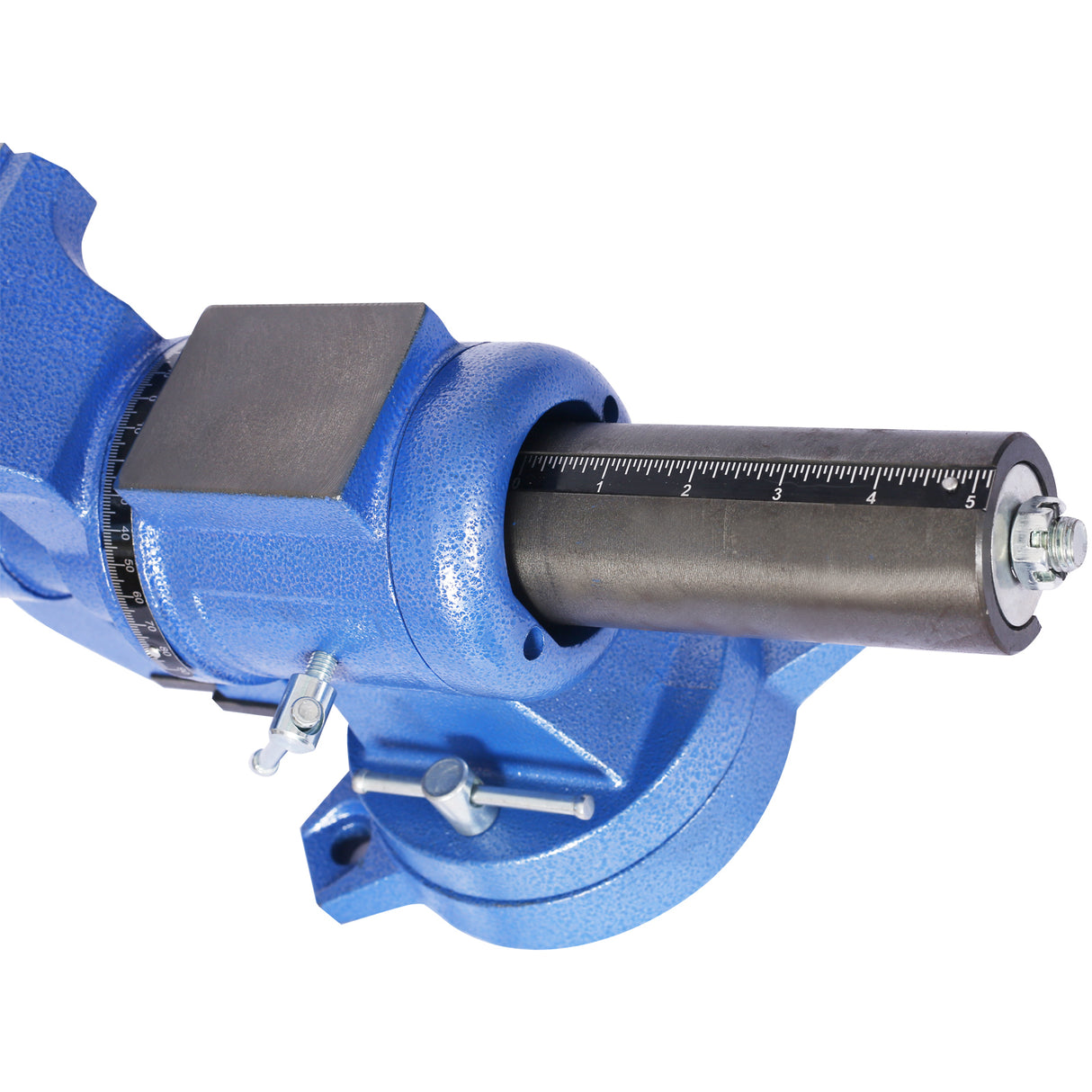 5" Multi-Jaw Rotating Bench Vise Multipurpose 360-Degree Rotation Clamp on Vise with Swivel Base and Head 5inch--Blue