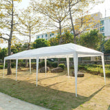 Chapiteau d'auvent de tente de fête de mariage de belvédère de jardin extérieur de 10x30 'avec 5 parois latérales amovibles-blanc