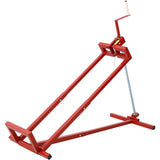 Elevador de cortacésped fácil para tractores de montar Elevador de capacidad de 800 libras Ayuda de limpieza para montar Tractor de césped universal + Inclinación ajustable de 45° Rojo