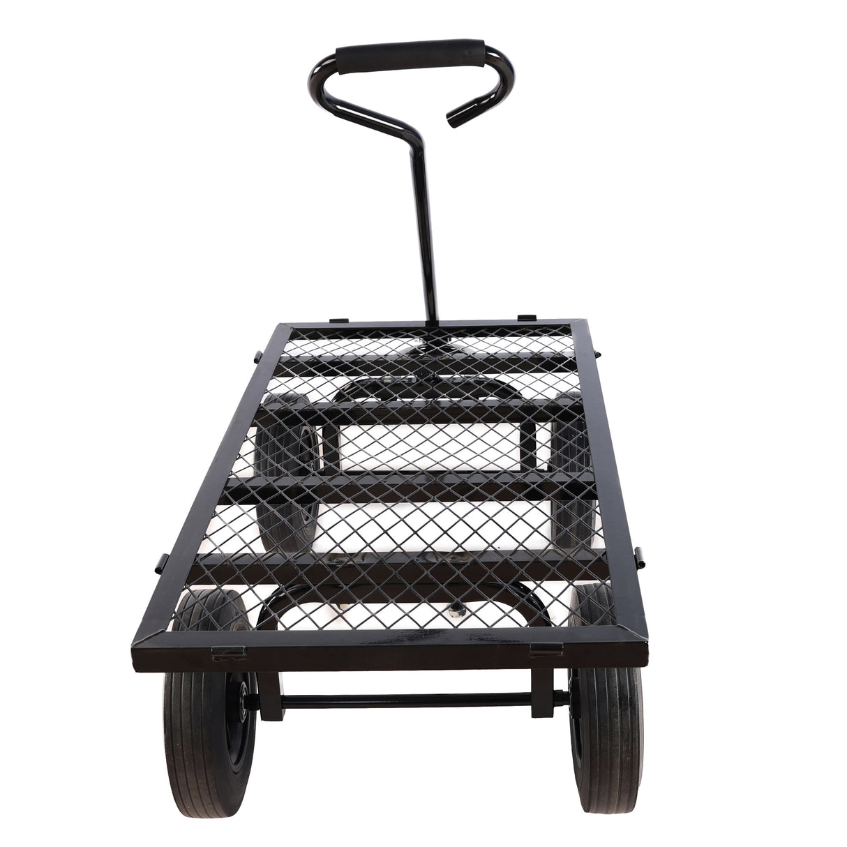 Solid Wheels Tools Wagon Cart Garden Trucks Transport Firewood Black