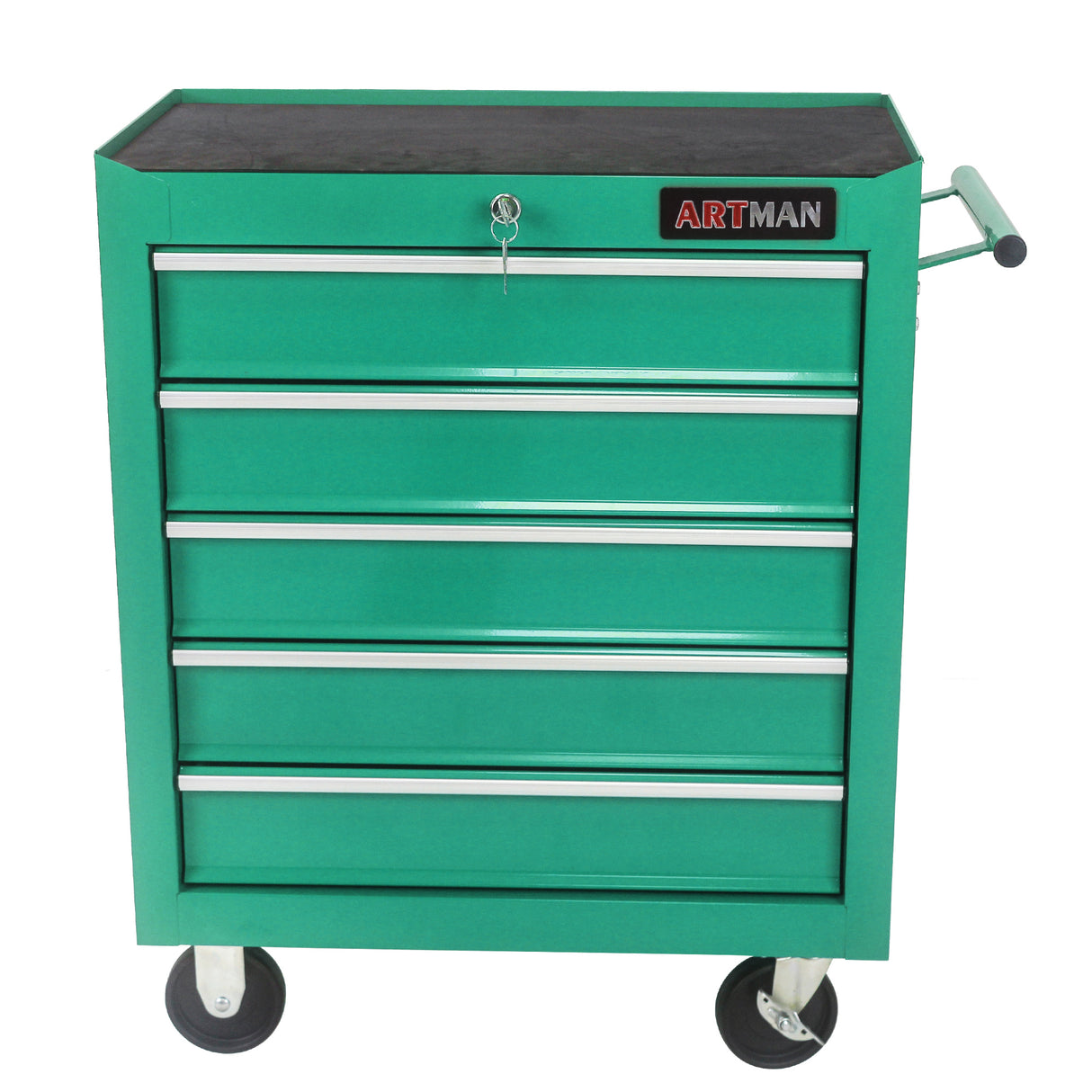 5 Drawers Multifunctional Tool Cart with Wheels Green