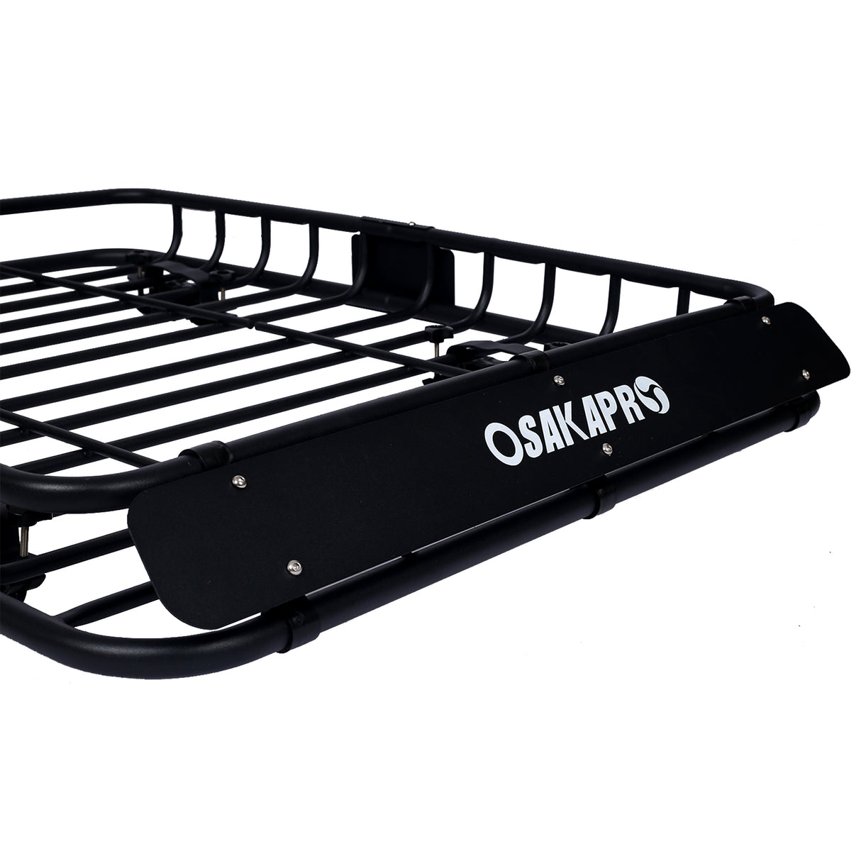 Cesta portaequipajes para techo, portaequipajes para techo de automovilismo, montaje superior de acero negro de 42"