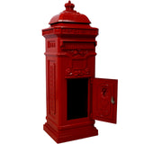 Mailbox Residential The Court Large-Capacity Letter Box Garden Floor Safety Outdoor Rainproof Postbox Statue--Red