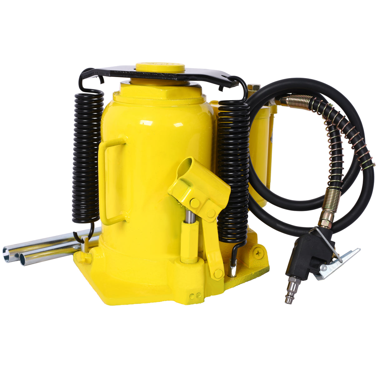 Air Hydraulic Bottle Jack 32 Ton/70550 LBS All Welded 10-16.3 inch Lifting Range Manual Handle and Air Pump for Car Pickup Truck RV Auto Repair Industrial Engineering--Yellow