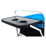 Folding Wagon Garden Shopping Beach Cart White Black Blue