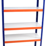 Kapazität Garagenlagerregale Heavy Duty Blau Orange