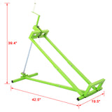 Elevador de cortacésped fácil para tractores de montar Elevador de capacidad de 800 libras Ayuda de limpieza universal + Inclinación ajustable de 45° Verde