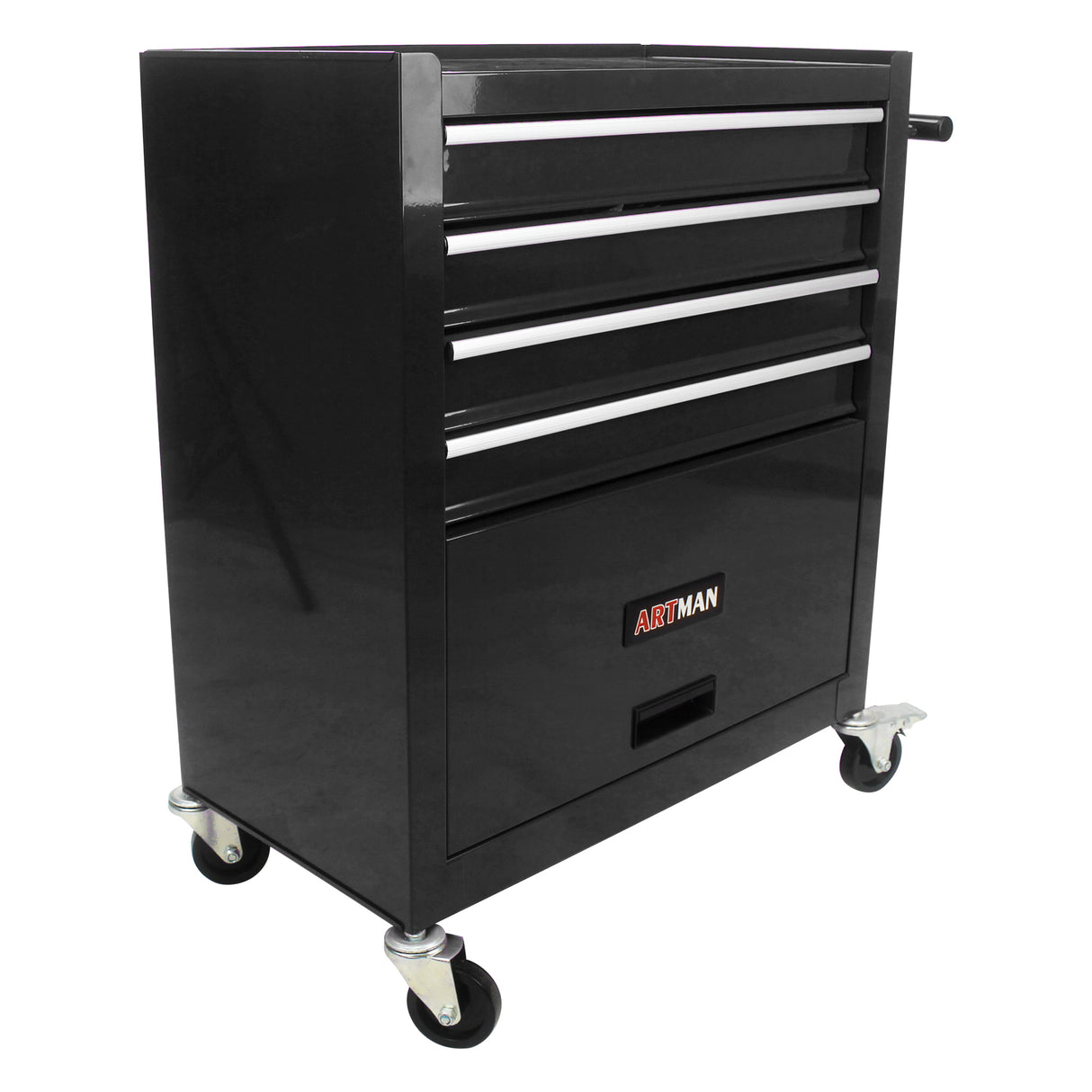 4 Drawers Tool Cabinet with Tool Sets Black