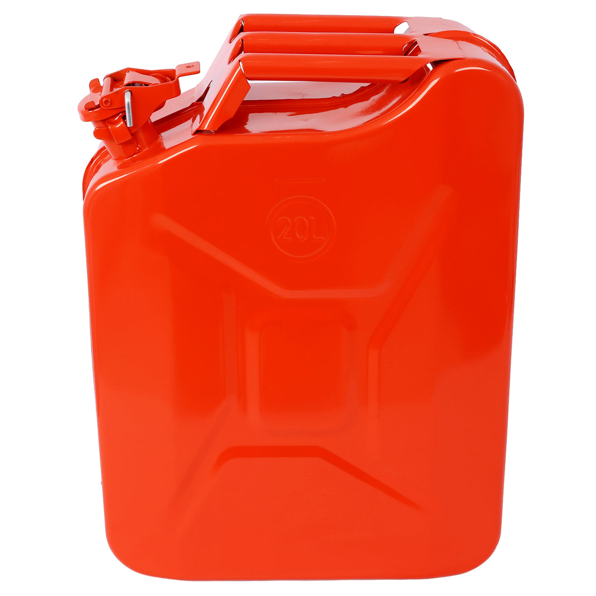 3 stuks / set 20 liter (5 gallon) jerrycan met flexibele uitloop draagbare tank staal benzine auto's vrachtwagens uitrusting rood