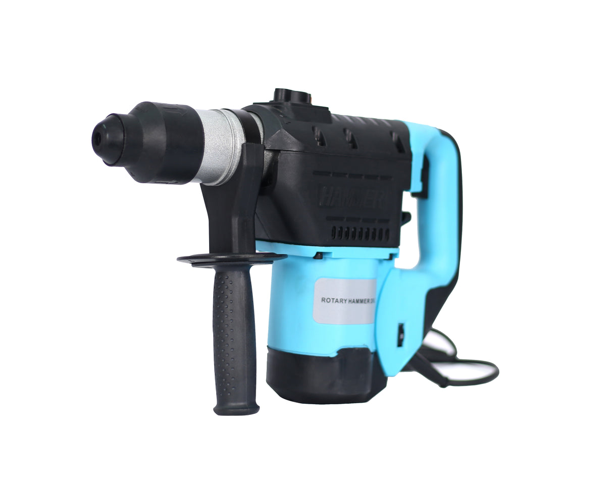 Bohrhammer 1100 W 1-1/2 Zoll SDS Plus Bohrmaschine 3 Funktionen – Blau + Schwarz