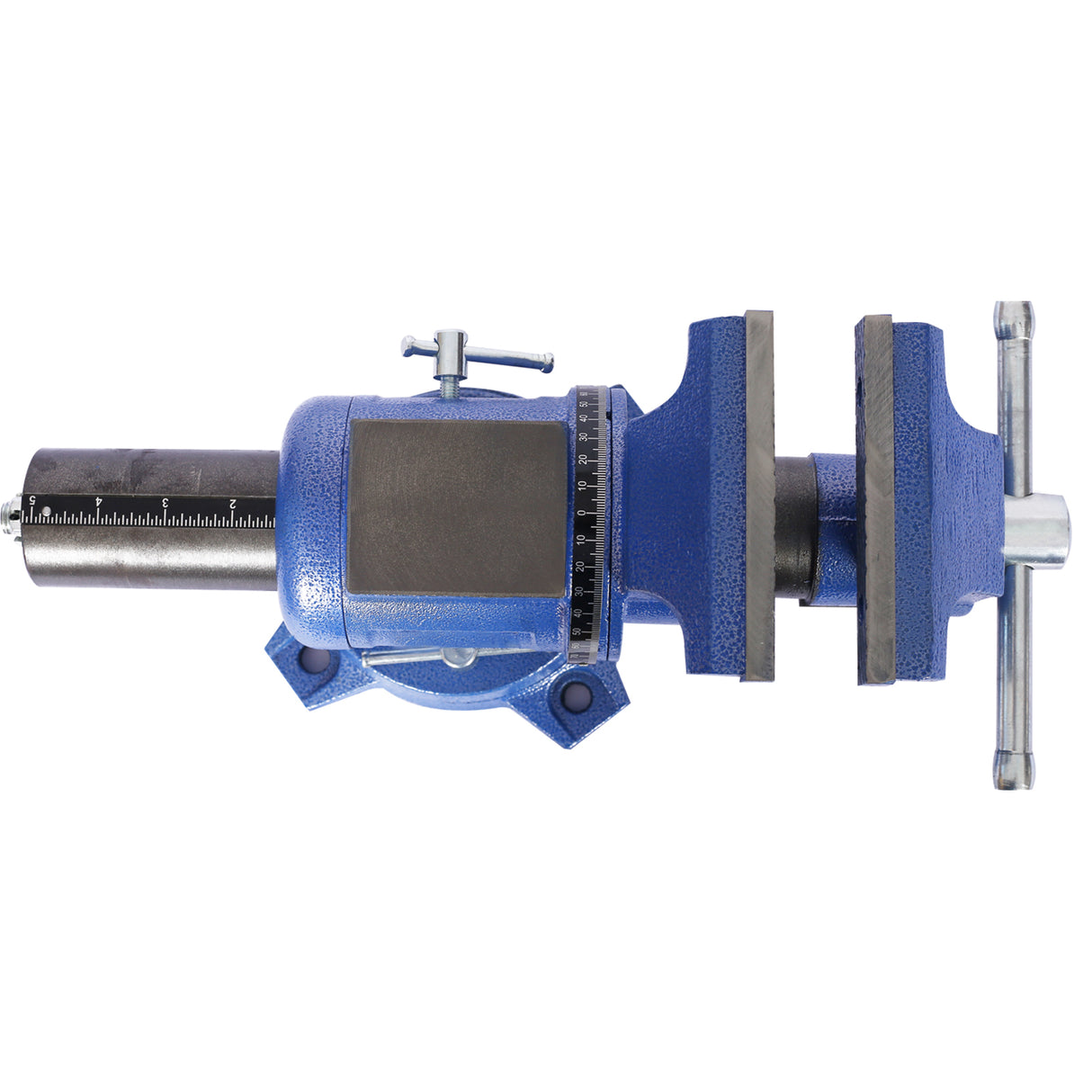 5" Multi-Jaw Rotating Bench Vise Multipurpose 360-Degree Rotation Clamp on Vise with Swivel Base and Head 5inch--Blue