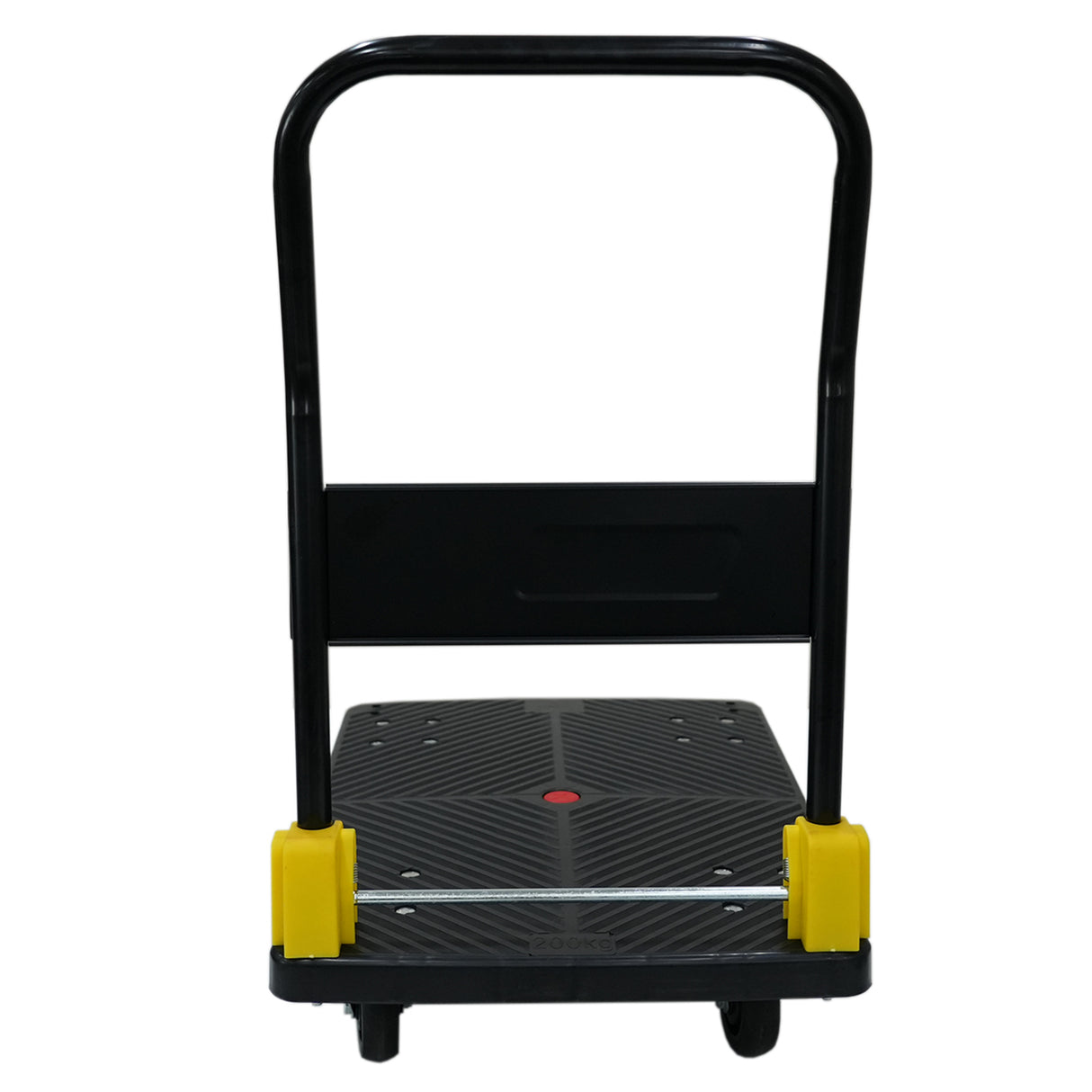 Foldable Platform Push Hand Truck Cart 880 lbs. Capacity 2 Swivel Brake Wheels--Black