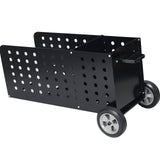 Firewood Fireplace Log Rolling Cart 200lbs Capacity Wood Rack Heavy Duty--Black