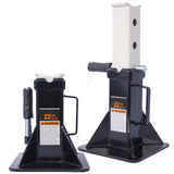 1 Pair Heavy Duty Pin Type Professional Car Jack Stand with Lock 22 Ton (44,000 lb) Capacity--Black