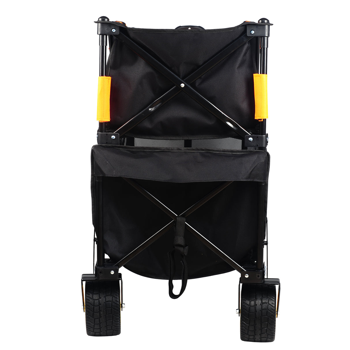 Malaking Malaking Kapasidad Folding Cart Extra Long Extender Wagon Folding Hardin Pamimili Beach Cart Black Orange