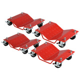 4 PCS Car Dolly Wheel Tire Heavy Duty Skate Auto Repair 6000LB