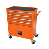 4 Drawers Multifunctional Tool Cart with Wheels Orange