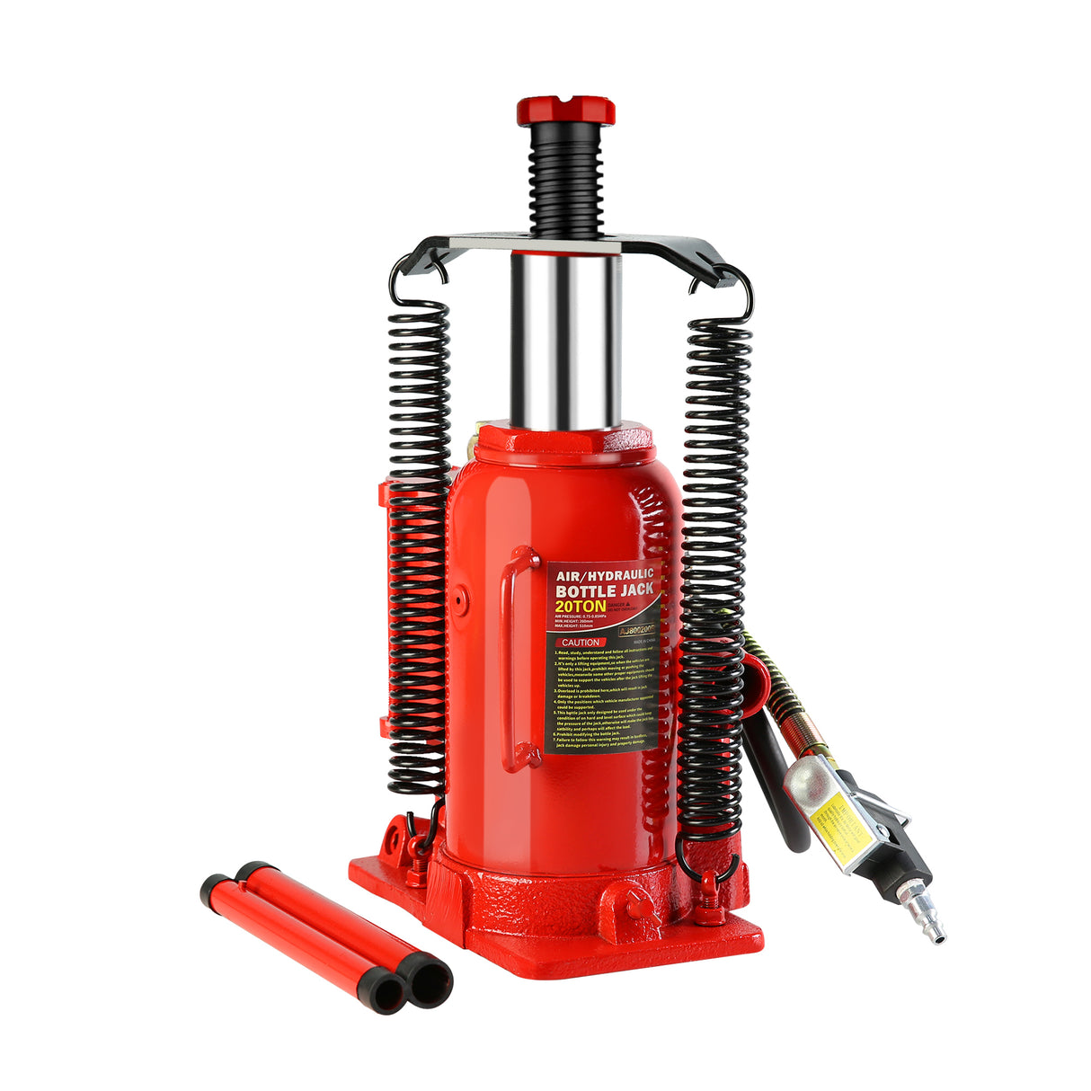 20 Ton Air Hydraulic Bottle Jack with Manual Hand Pump Used for The Maintenance of Automobiles Agricultural Vehicles Heavy Trucks Mobile Machinery and Heavy Equipment