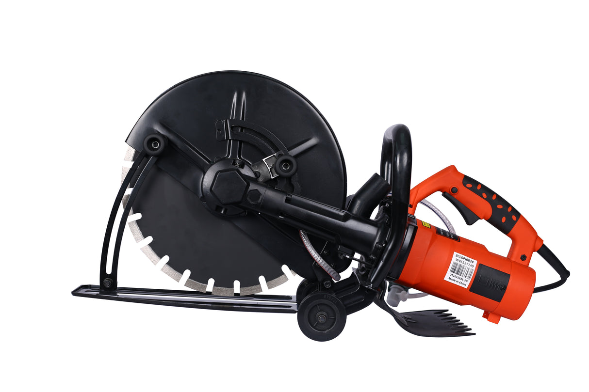 Electric 14" Cut Off Saw Wet/Dry Concrete Guide Roller with Water Line Attachment