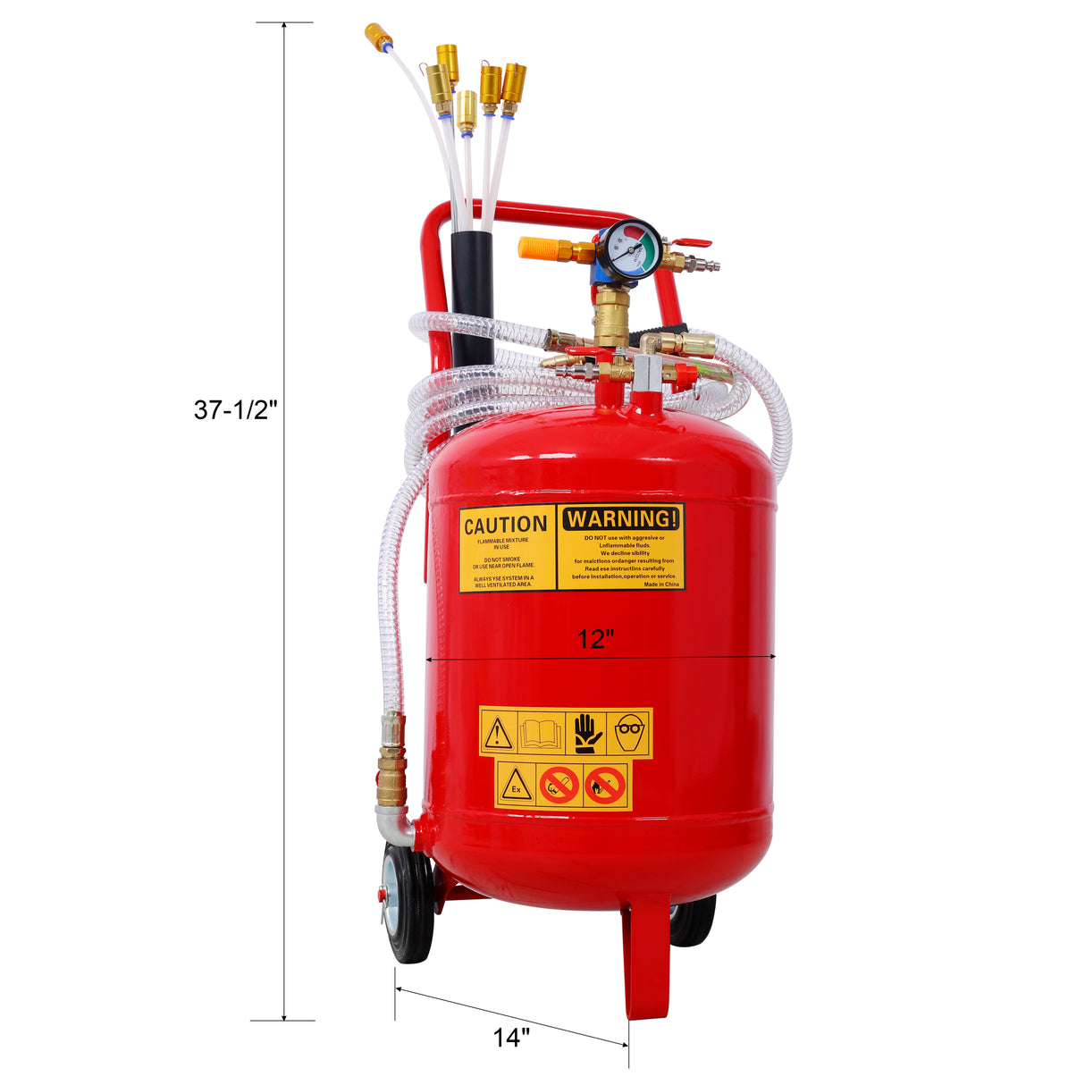 Oil Extractor Portable Air Pneumatic Waste Oil Garage Extractor Drain Tank Professional Fluid Evacuator Portable Integrated Level Gauge