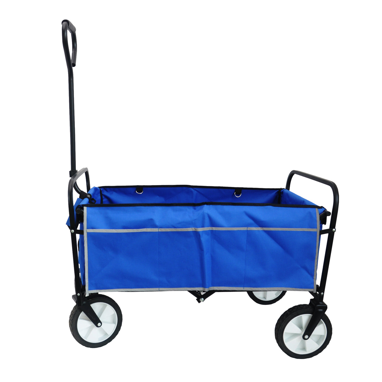 Vouwwagen Tuinwinkel Strandwagen Zwart Blauw