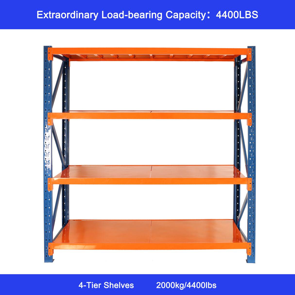 Mga Istante ng Garage Heavy Duty 4400 lbs Garage Storage 4 Levels Adjustable Metal Shelving Units Industrial Utility para sa Commercial Store Tools Gym