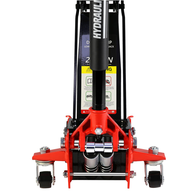 2.5 Ton Low Profile Floor Jack Steel Racing with Dual Pistons Quick Lift Pump Lifting Range 3.5"-19.5"