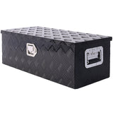 30inch Aluminum Tool Box Heavy Duty Truck Bed Outdoor Trailer Pickup Storage RV Organizer Underbody w/Lock Keys Black