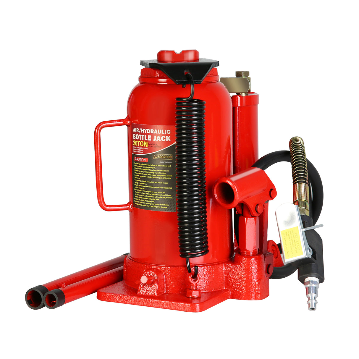 20 Ton Air Hydraulic Bottle Jack with Manual Hand Pump Used for The Maintenance of Automobiles Agricultural Vehicles Heavy Trucks Mobile Machinery and Heavy Equipment