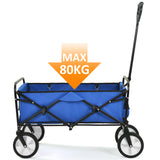 Vouwwagen Tuinwinkel Strandwagen Zwart Blauw