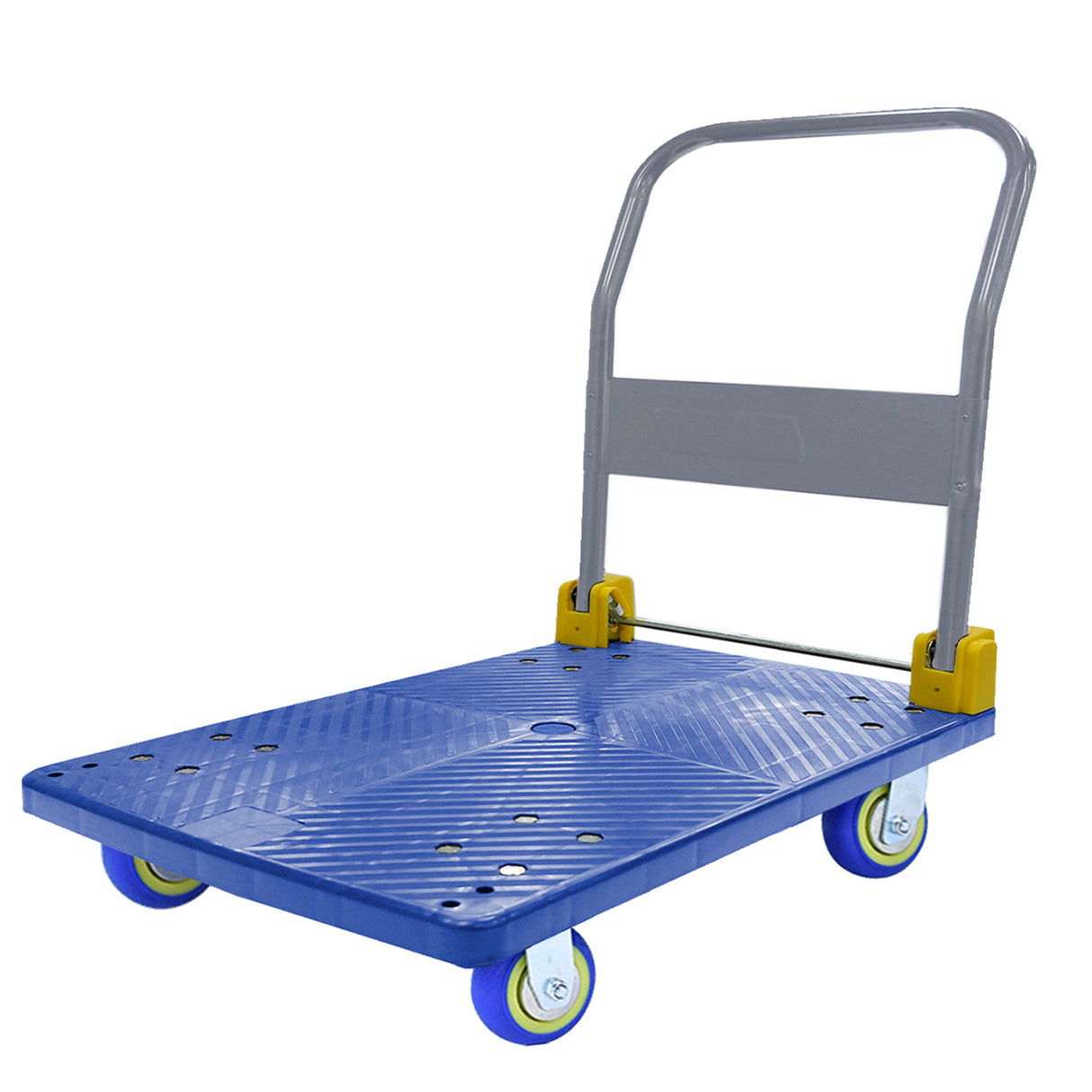 Opvouwbare platform-duwsteekwagenwagen 1320 lbs. Capaciteit-Blauw