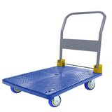 Carro de mano con plataforma plegable, 1320 lbs. Capacidad de peso: azul.