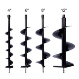 Auger Drill Bit for Planting Hole Bulb Bedding Digging Post Tool for 3/4" Shaft Auger Digger Replacement Bits Earth 4 4IN+6IN+8IN+12IN