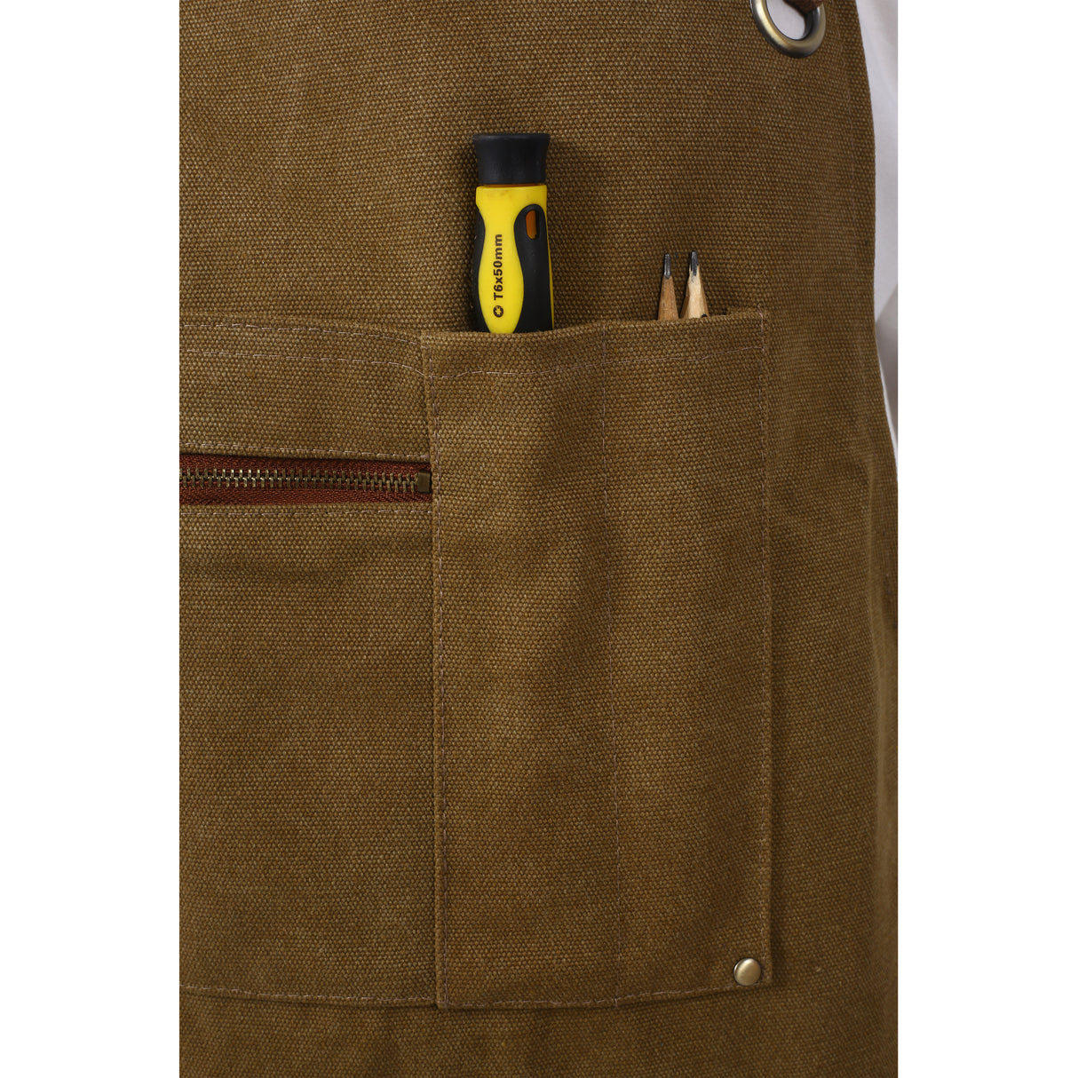 Long Heavy Duty Canvas Tool Apron Carpenter Woodworking Aprons Carpenters 16 Oz Fully Adjustable to Comfortably Fit Men and Women not Waxed