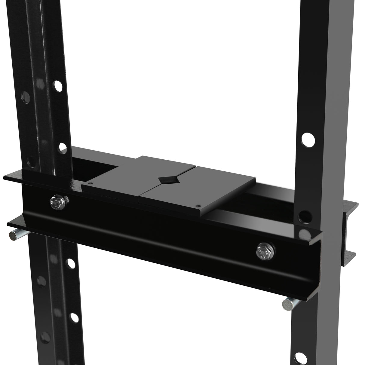 Hydraulic 12 Ton H-Frame Garage Floor Adjustable Shop Press with Plates Black