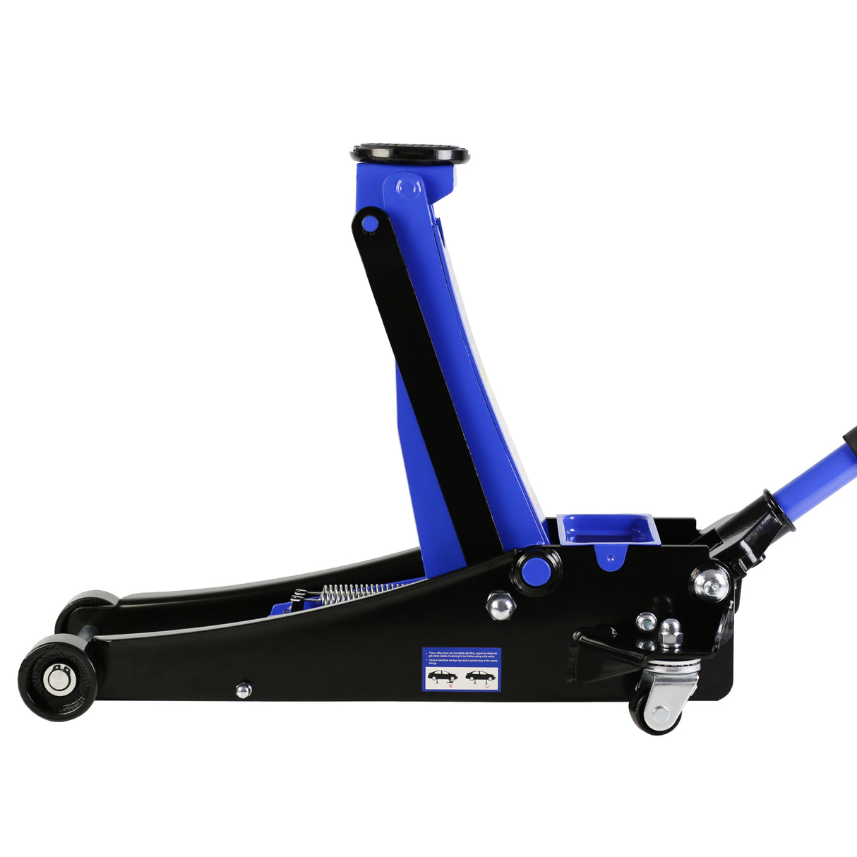 3T Hydraulic Ultra Low Floor Jack with Dual Pistons Quick Lift Pump Lifting Range 3.3"-19.7"