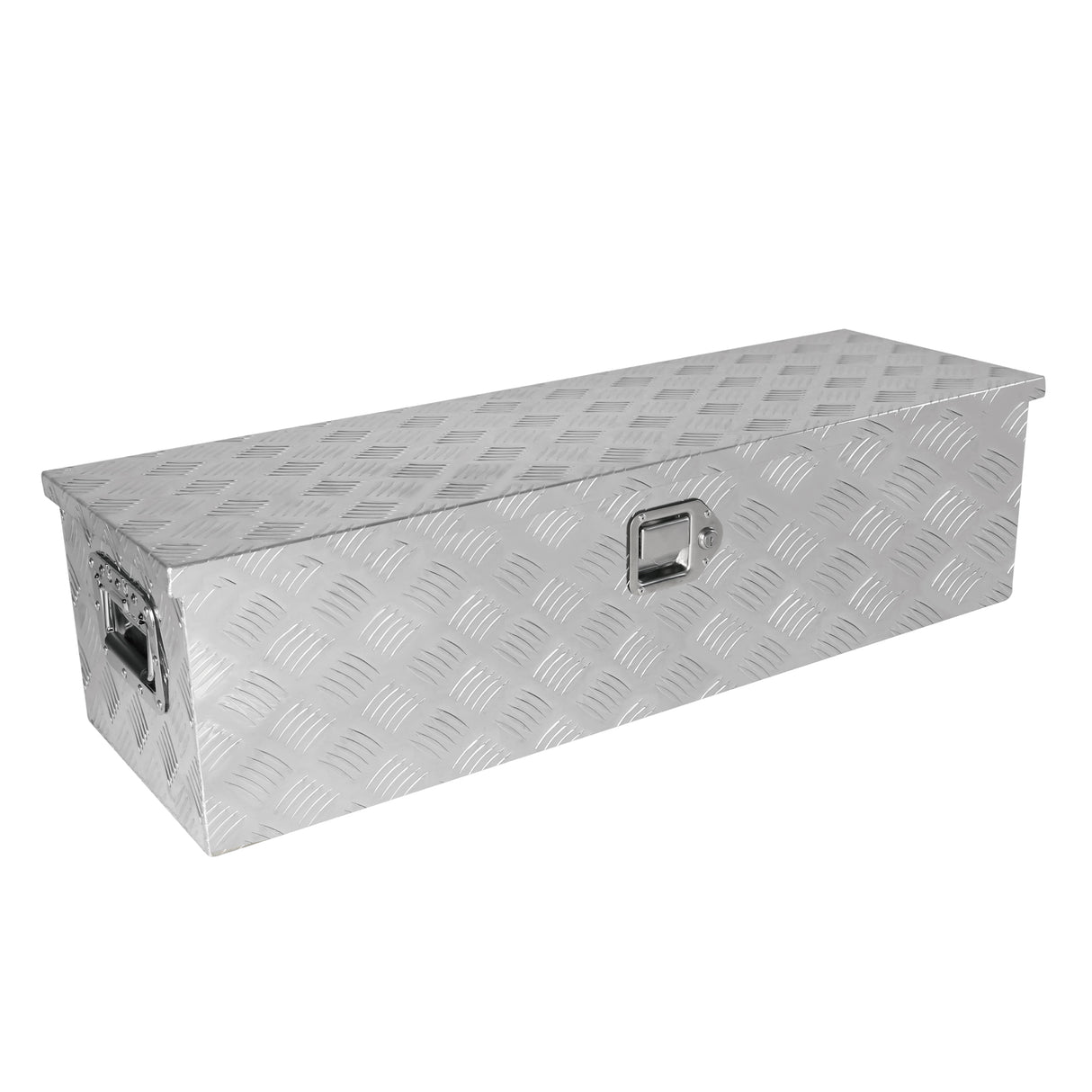 Caja de herramientas larga de almacenamiento de aluminio para camión de 39 pulgadas, caja de camión con puntal de gas con cerradura de manija lateral y 2 llaves para camioneta con remolque (38.8"×12.8"×10.4")