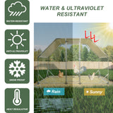 9,94' dł. x 6,46' szer. x 6,36 stopy Metalowy duży kurnik Walk-in Klatka dla drobiu Płaska, wodoodporna