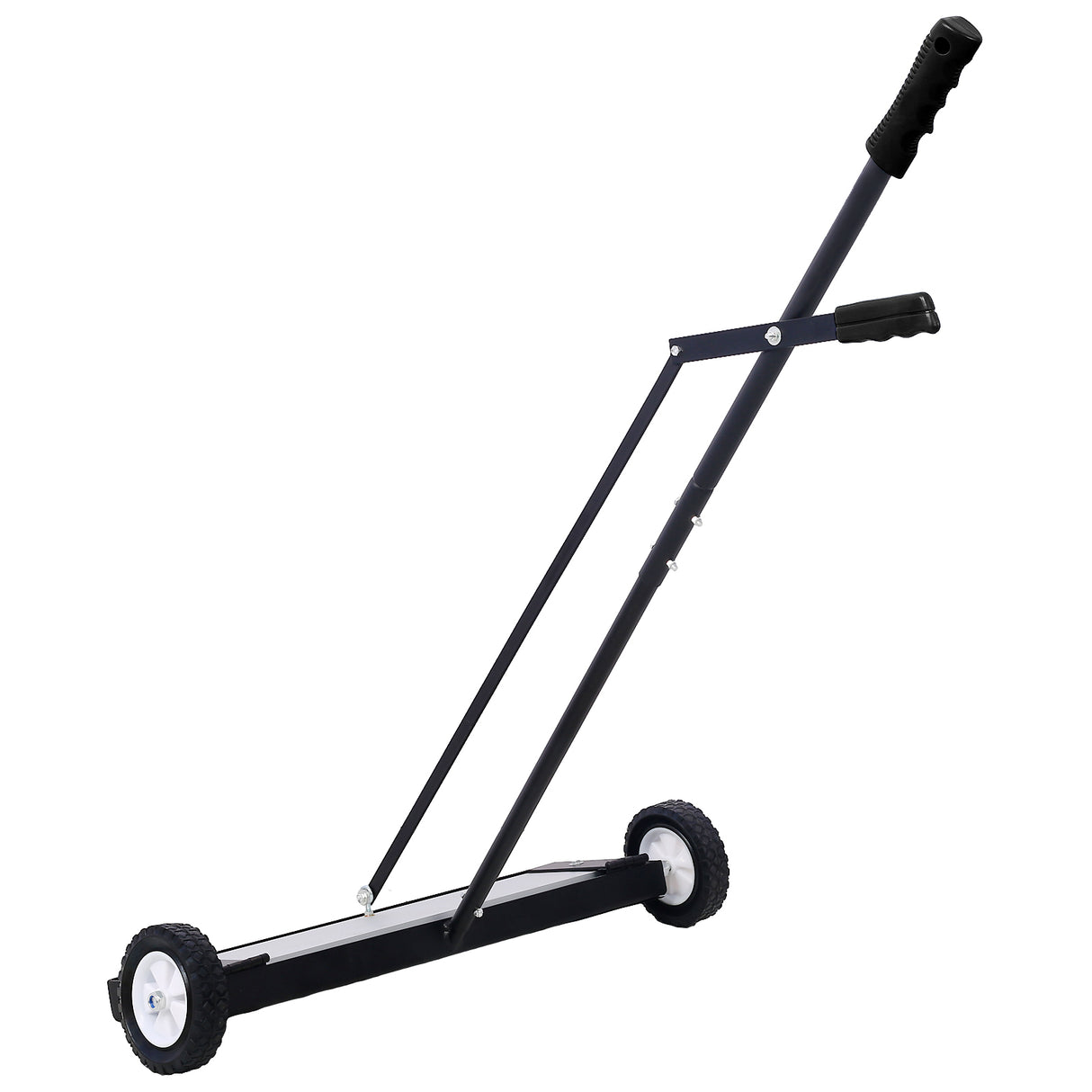 24'' Rolling Magnetic Pick-Up Sweeper Heavy Duty Push-Type with Release 100 Lbs Capacity